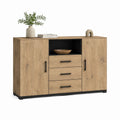 Sideboard Kommode Eiche-Optik aus melaminharzbeschichteter Spanplatte rechteckig 140 x 40 x 90 cm