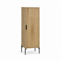 Highboard mit Tür in Eichefarben Spanplatte 60 x 40 x 180 cm