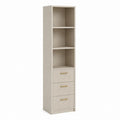 Standregal mit Schubladen Beige Spanplatte rechteckig 45 x 40 x 180 cm