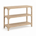 Bücherregal 3 Ebenen Natur MDF mit Eichenfurnier Rechteckig 100 x 35 x 90 cm